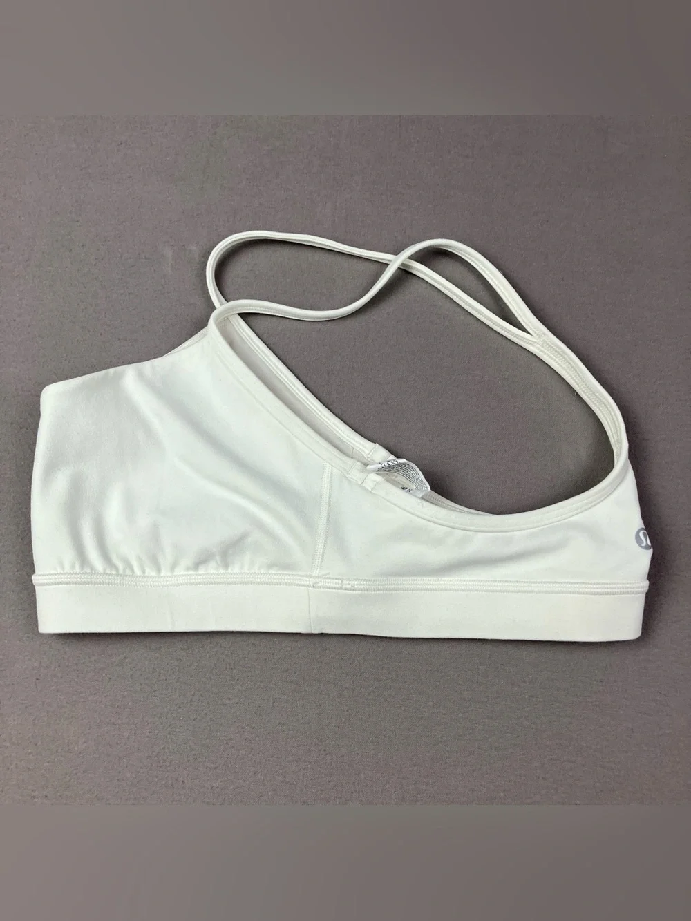 Lululemon Flow Y Women’s Sports Bra Size 10 White / Light Off White Color